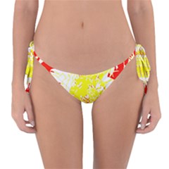 Red And Yellow Floral Reversible Bikini Bottom by 3cl3ctix