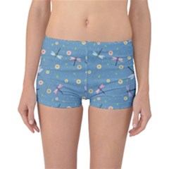 Cute Dragonflies In Spring Reversible Boyleg Bikini Bottoms by SychEva