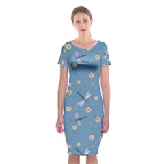 Cute Dragonflies In Spring Classic Short Sleeve Midi Dress by SychEva