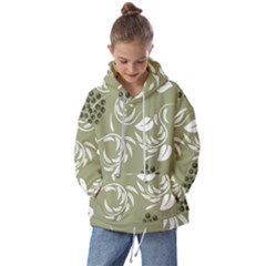 Folk Flowers Print Floral Pattern Ethnic Art Kids  Oversized Hoodie by Eskimos