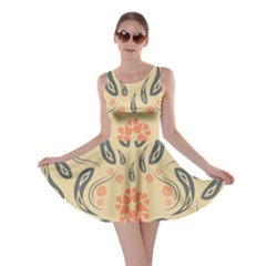 Folk Flowers Print Floral Pattern Ethnic Art Skater Dress by Eskimos