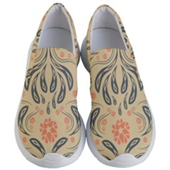 Folk Flowers Print Floral Pattern Ethnic Art Women s Lightweight Slip Ons by Eskimos