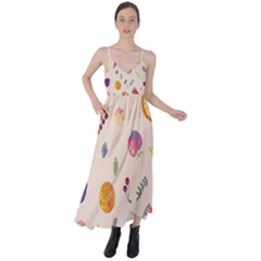 Summer Fruit Tie Back Maxi Dress by SychEva