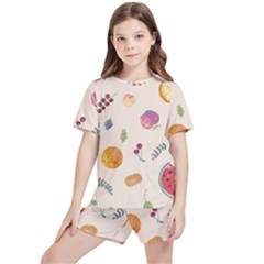 Summer Fruit Kids  Tee And Sports Shorts Set by SychEva