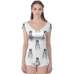 Cute Husky Puppies Boyleg Leotard  by SychEva