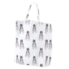 Cute Husky Puppies Giant Grocery Tote by SychEva