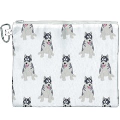 Cute Husky Puppies Canvas Cosmetic Bag (xxxl) by SychEva