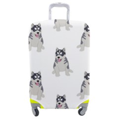 Cute Husky Puppies Luggage Cover (medium) by SychEva