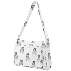 Cute Husky Puppies Front Pocket Crossbody Bag by SychEva