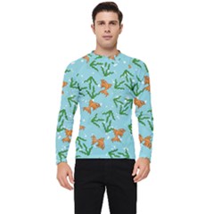 Gold Fish Men s Long Sleeve Rash Guard by SychEva