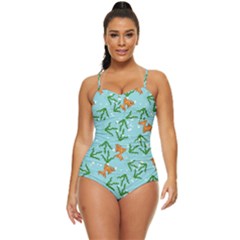 Gold Fish Retro Full Coverage Swimsuit by SychEva