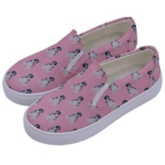 Cute Husky Kids  Canvas Slip Ons by SychEva