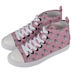 Cute Husky Women s Mid-top Canvas Sneakers by SychEva