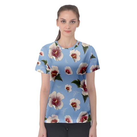 Hibiscus Flowers Women s Sport Mesh Tee by SychEva