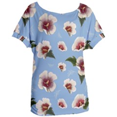 Hibiscus Flowers Women s Oversized Tee by SychEva