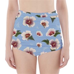 Hibiscus Flowers High-waisted Bikini Bottoms by SychEva