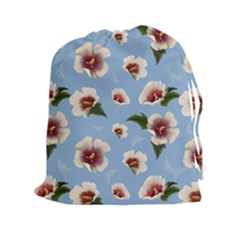 Hibiscus Flowers Drawstring Pouch (2xl) by SychEva