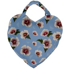 Hibiscus Flowers Giant Heart Shaped Tote by SychEva