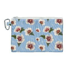 Hibiscus Flowers Canvas Cosmetic Bag (large) by SychEva