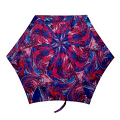 Painted Feathers Mini Folding Umbrellas by kaleidomarblingart