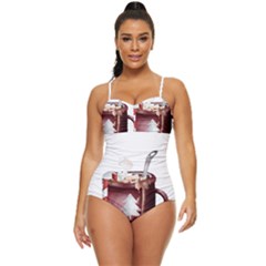 Christmas Joy Retro Full Coverage Swimsuit