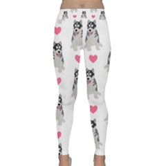 Little Husky With Hearts Classic Yoga Leggings by SychEva