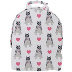 Little Husky With Hearts Mini Full Print Backpack by SychEva