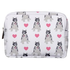 Little Husky With Hearts Make Up Pouch (medium) by SychEva