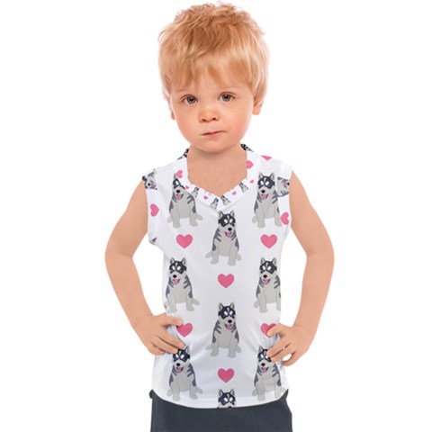 Little Husky With Hearts Kids  Sport Tank Top by SychEva