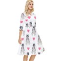 Little Husky With Hearts Classy Knee Length Dress View2