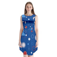 Christmas Pattern Tree Design Sleeveless Chiffon Dress  