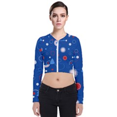 Christmas Pattern Tree Design Long Sleeve Zip Up Bomber Jacket