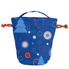 Christmas Pattern Tree Design Drawstring Bucket Bag by Sapixe