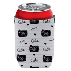 Cute Cameras Doodles Hand Drawn Can Holder by Sapixe