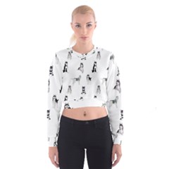 Husky Dogs Cropped Sweatshirt by SychEva