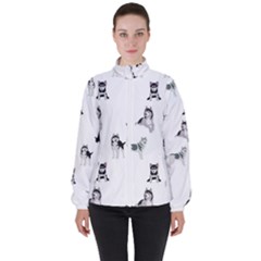 Husky Dogs Women s High Neck Windbreaker by SychEva