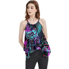 Reptilian Scream Flowy Camisole Tank Top by MRNStudios