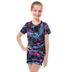 Reptilian Scream Kids  Mesh Tee And Shorts Set