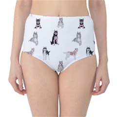 Husky Dogs With Sparkles Classic High-waist Bikini Bottoms by SychEva