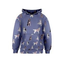 Husky Dogs With Sparkles Kids  Pullover Hoodie by SychEva