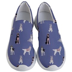 Husky Dogs With Sparkles Women s Lightweight Slip Ons by SychEva