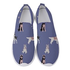 Husky Dogs With Sparkles Women s Slip On Sneakers by SychEva