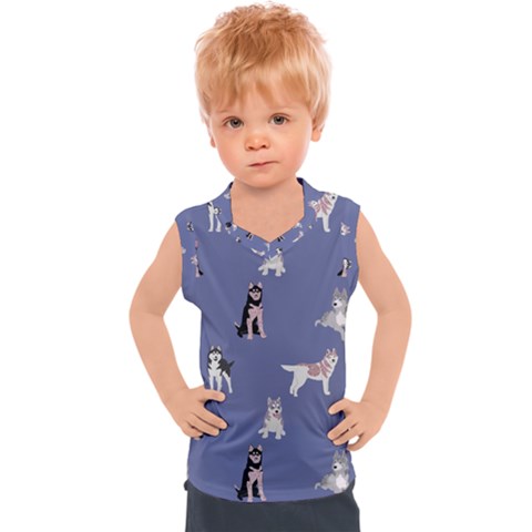 Husky Dogs With Sparkles Kids  Sport Tank Top by SychEva