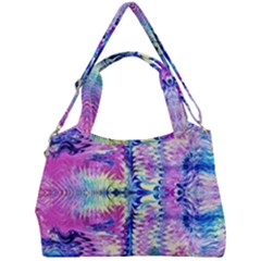 Waves Repeats V Double Compartment Shoulder Bag by kaleidomarblingart