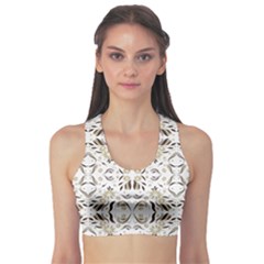 Folk Flowers Print Floral Pattern Ethnic Art Sports Bra by Eskimos