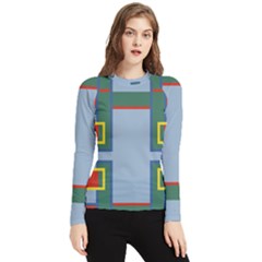 Abstract Pattern Geometric Backgrounds   Women s Long Sleeve Rash Guard by Eskimos