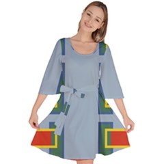 Abstract Pattern Geometric Backgrounds   Velour Kimono Dress by Eskimos