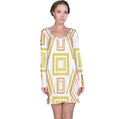 Abstract Pattern Geometric Backgrounds   Long Sleeve Nightdress by Eskimos