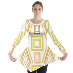 Abstract Pattern Geometric Backgrounds   Long Sleeve Tunic  by Eskimos