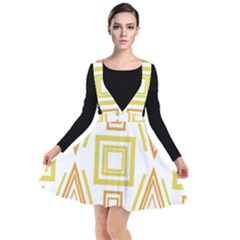 Abstract Pattern Geometric Backgrounds   Plunge Pinafore Dress by Eskimos